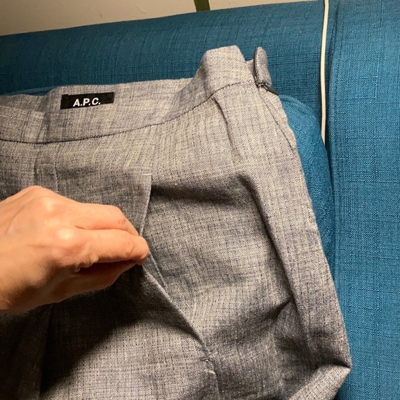 Authentic - A.P.C. Paris - Cotton-blend grey knee length skirt - Picture 6 of 6